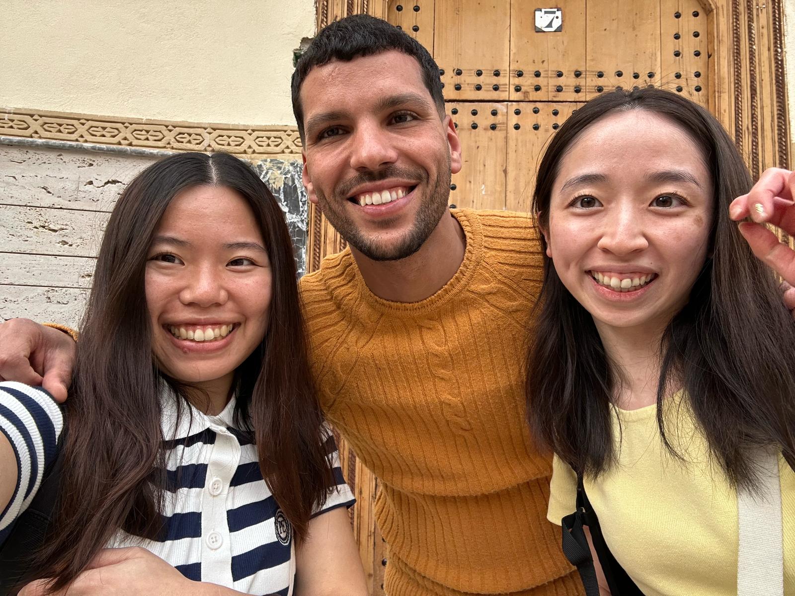 Travellers smiling together on a private Morocco tour